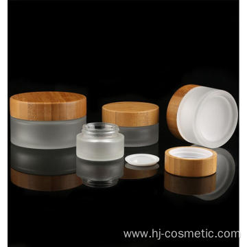 Hot selling bamboo small cosmetics jar, plastic acrylic cream jar 15ml 30ml 50ml 100ml